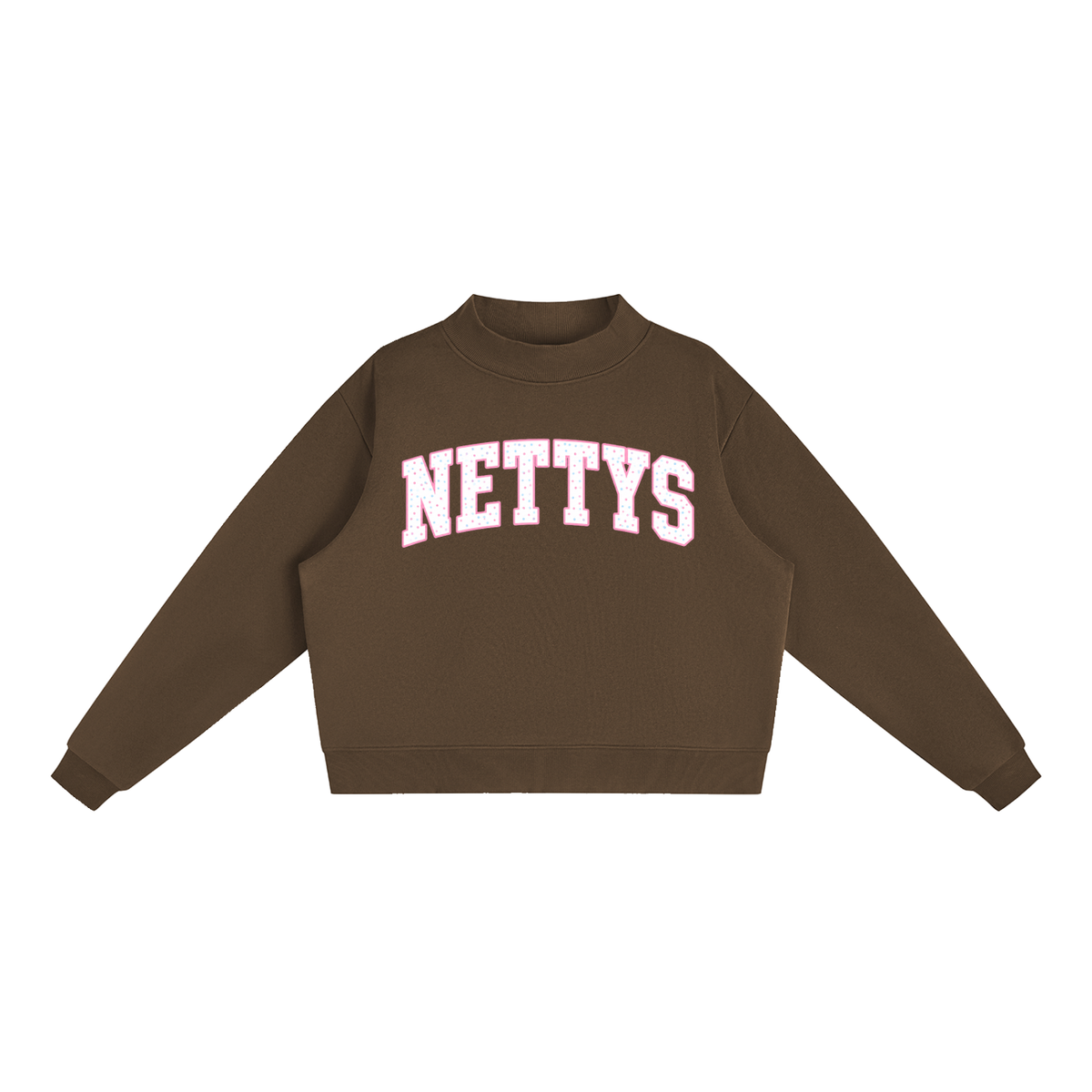 Nettys Polka Dot Fleece Mock-Neck