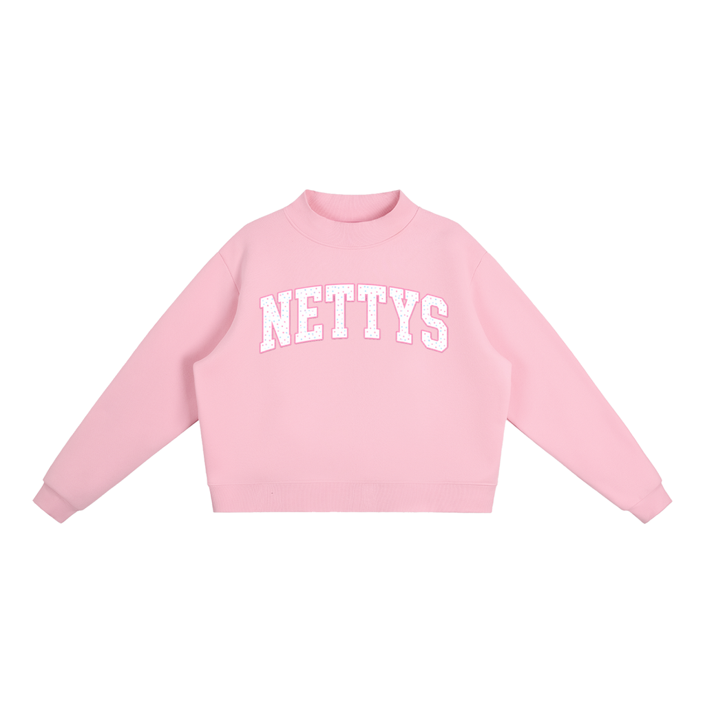 NETTYS Polka Dot Fleece Mock-Neck