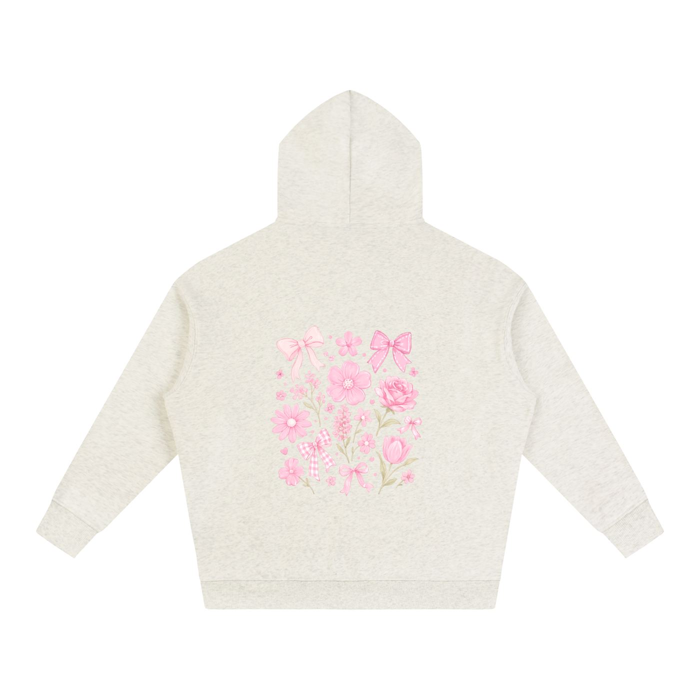 NETTYS Floral Oversize Fleeced Hoodie