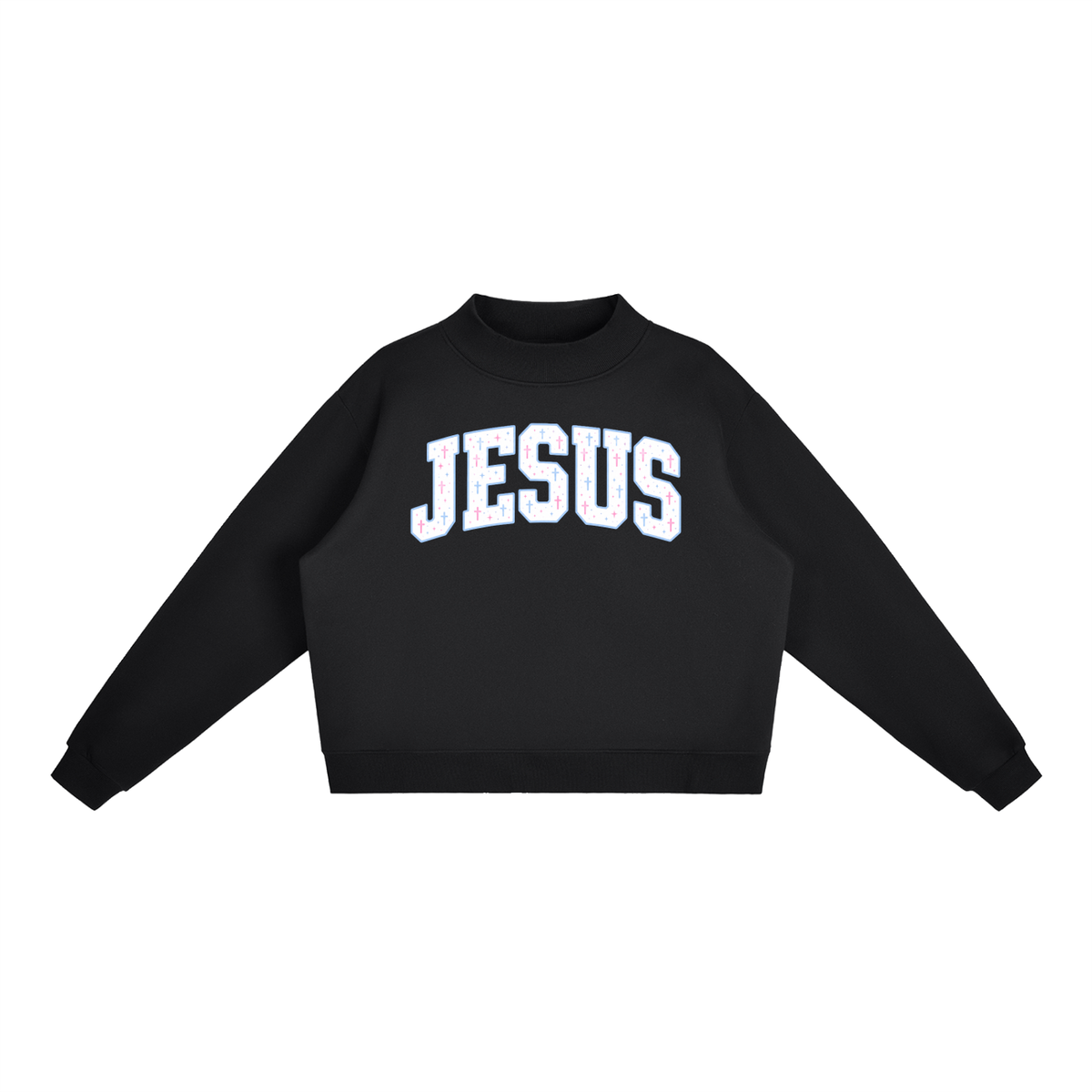 Nettys Jesus Fleece Mock-Neck