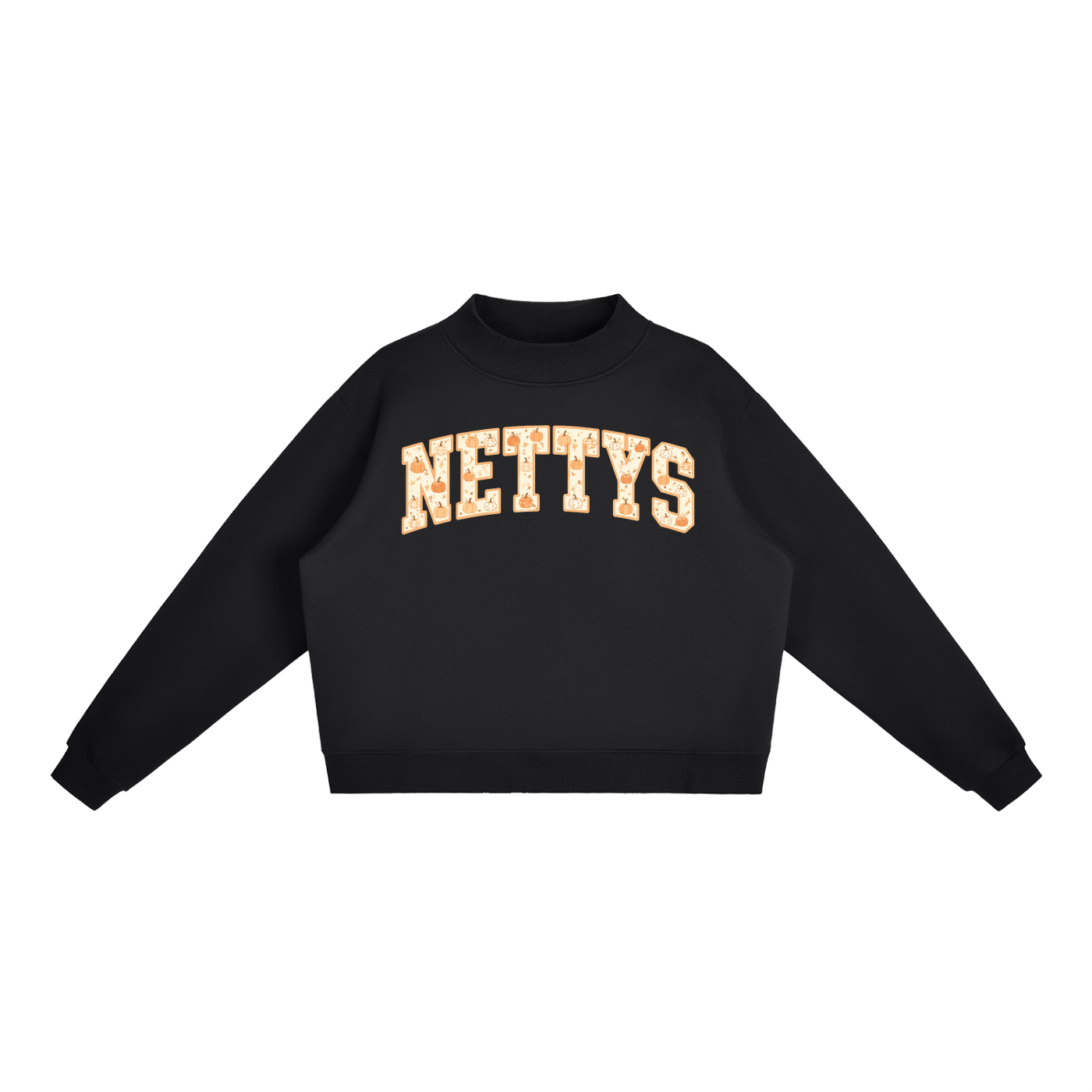 NETTYS Pumpkin Fleece Mock-Neck