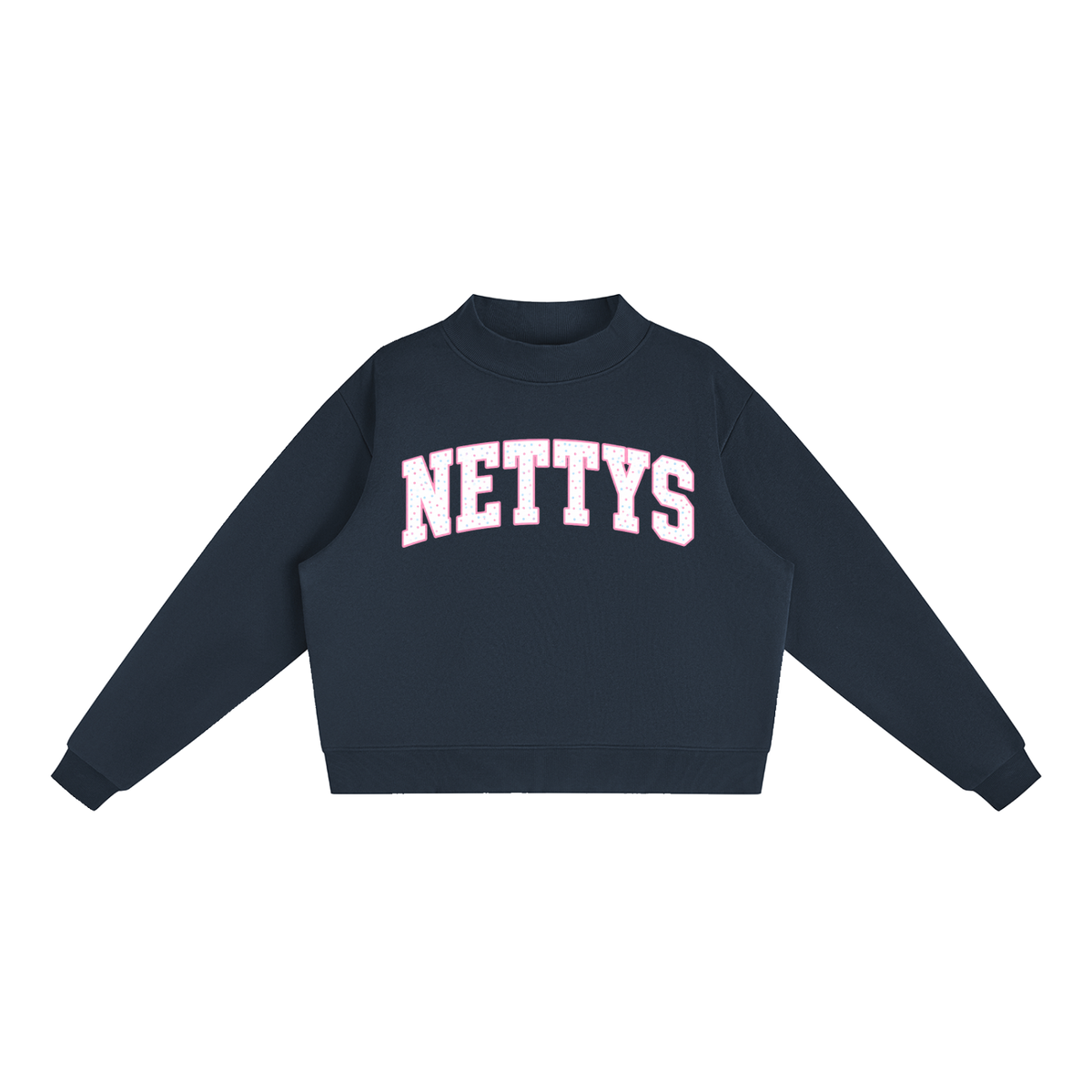 Nettys Polka Dot Fleece Mock-Neck
