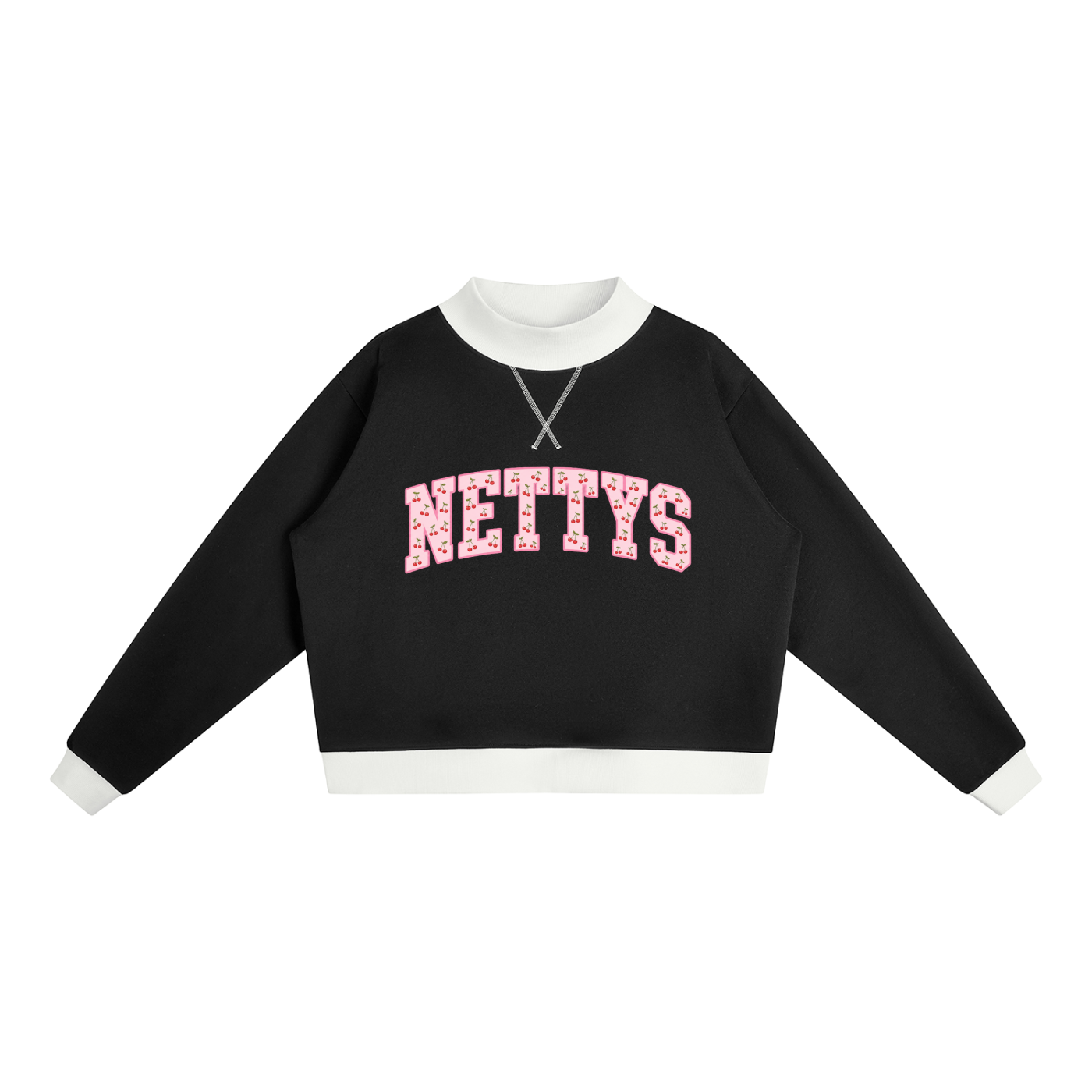 NETTYS Cherry Mock-Neck