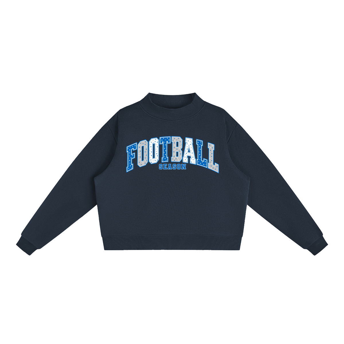 Nettys Football Fleece Mock-Neck