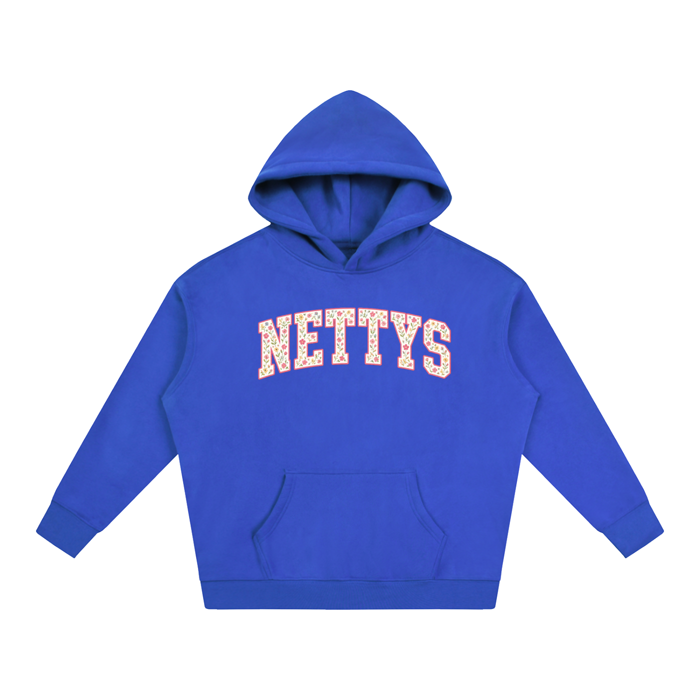 NETTYS Floral Oversize Fleeced Hoodie