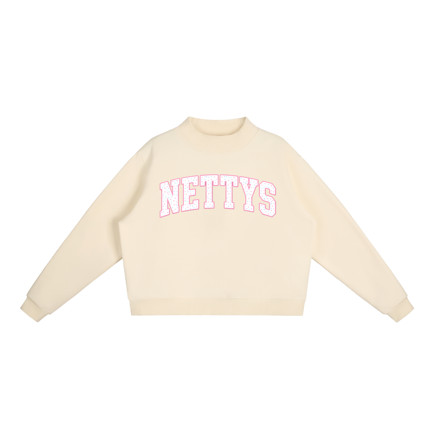 NETTYS Polka Dot Fleece Mock-Neck