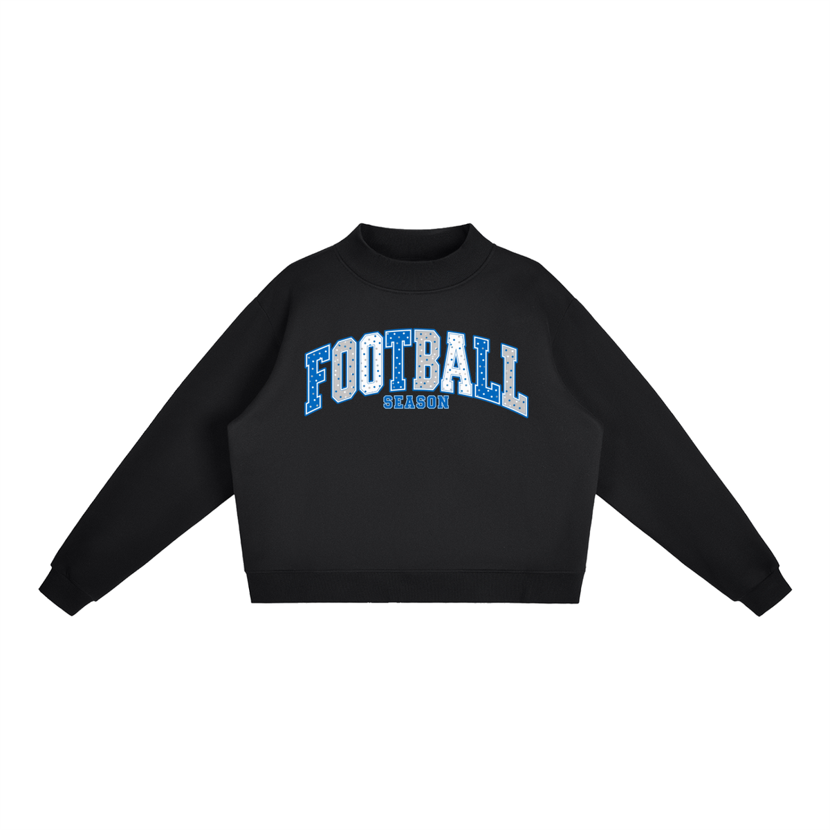 Nettys Football Fleece Mock-Neck