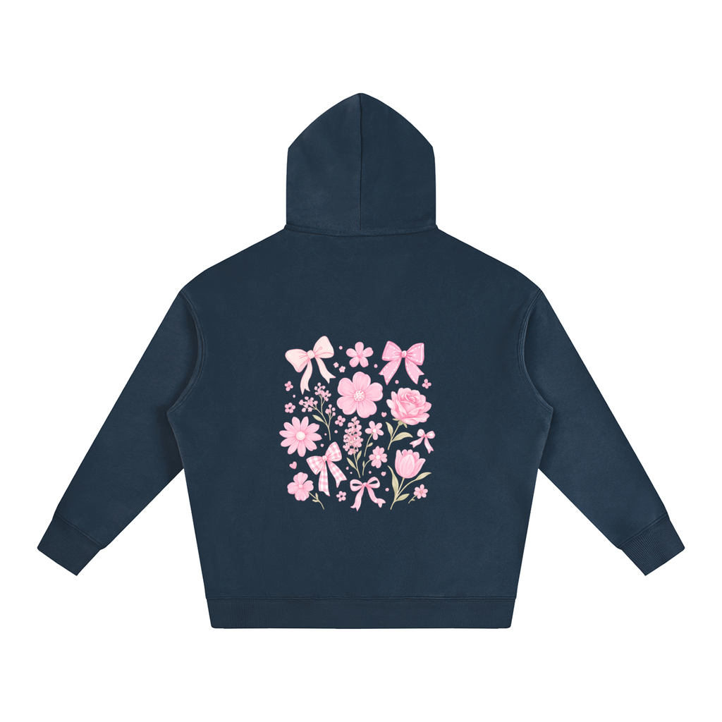 NETTYS Floral Oversize Fleeced Hoodie