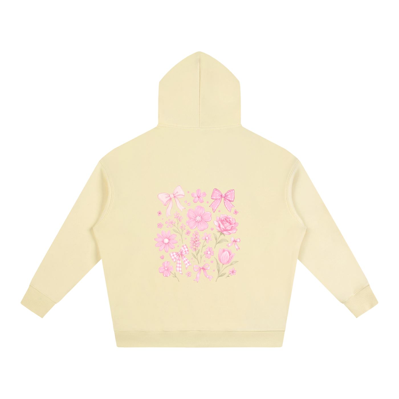 NETTYS Floral Oversize Fleeced Hoodie