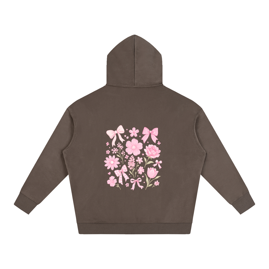 NETTYS Floral Oversize Fleeced Hoodie