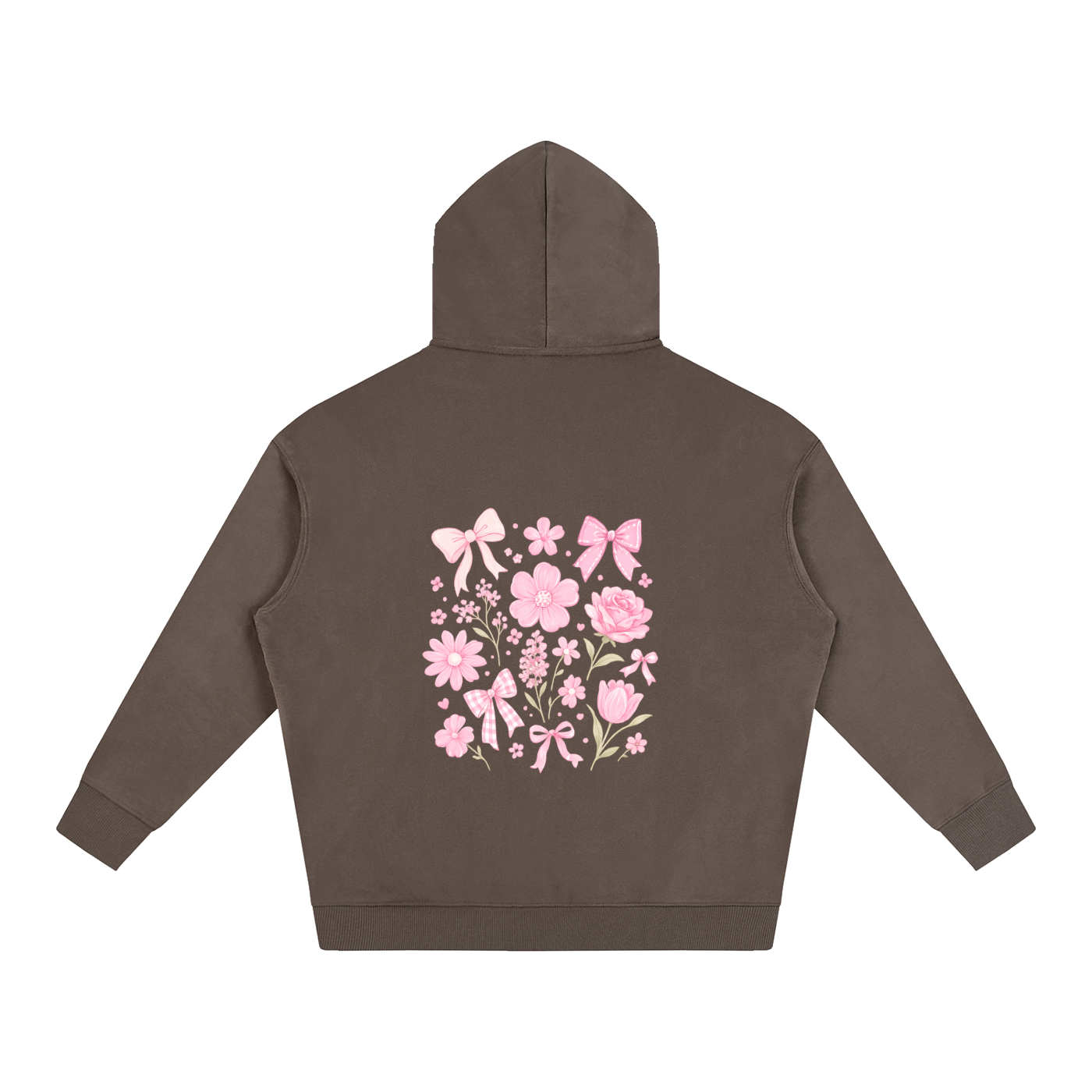 NETTYS Floral Oversize Fleeced Hoodie