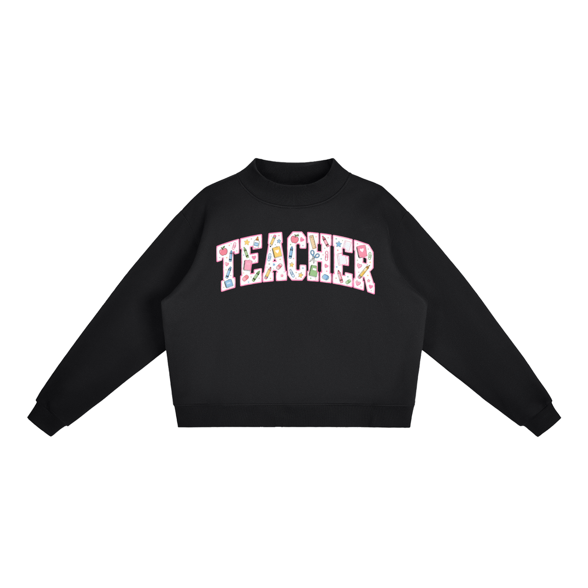 Nettys Teacher Fleece Mock-Neck