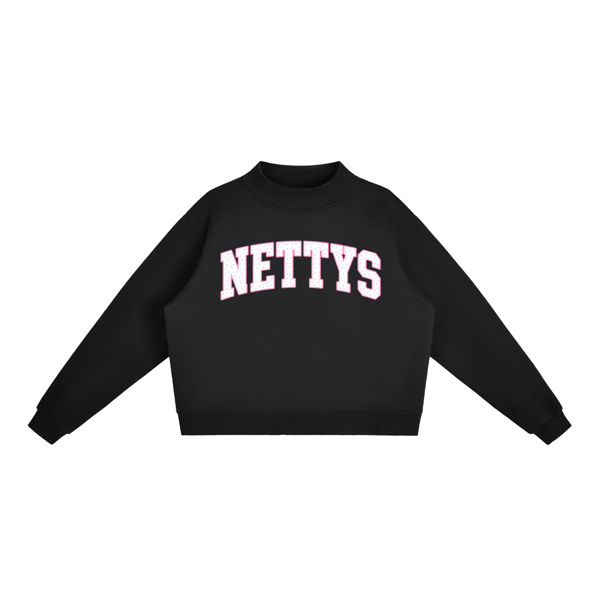 Nettys Polka Dot Fleece Mock-Neck