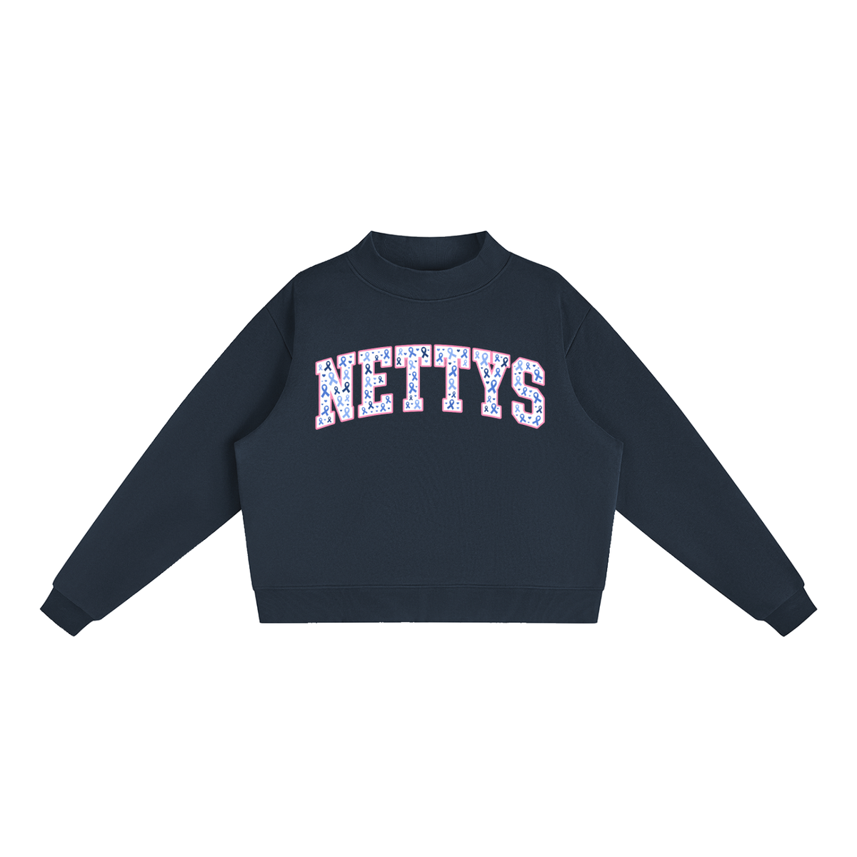 Nettys Cancer Fleece Mock-Neck