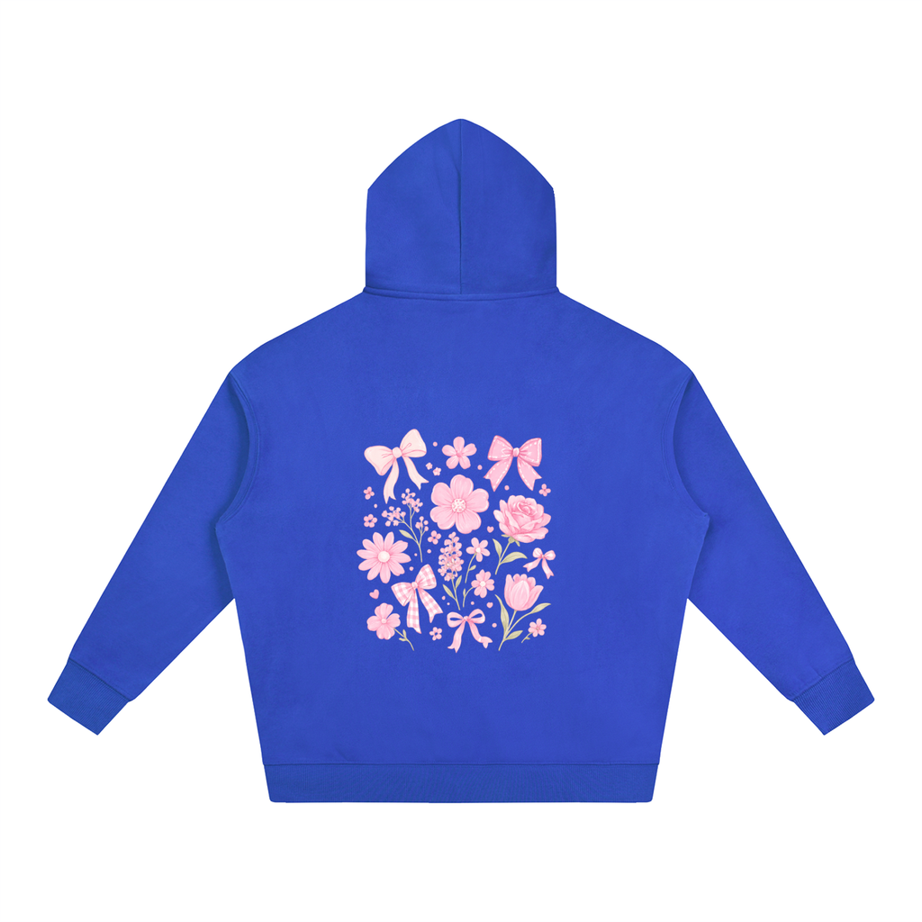 NETTYS Floral Oversize Fleeced Hoodie