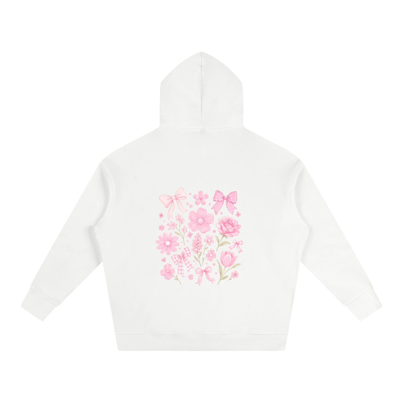 NETTYS Floral Oversize Fleeced Hoodie