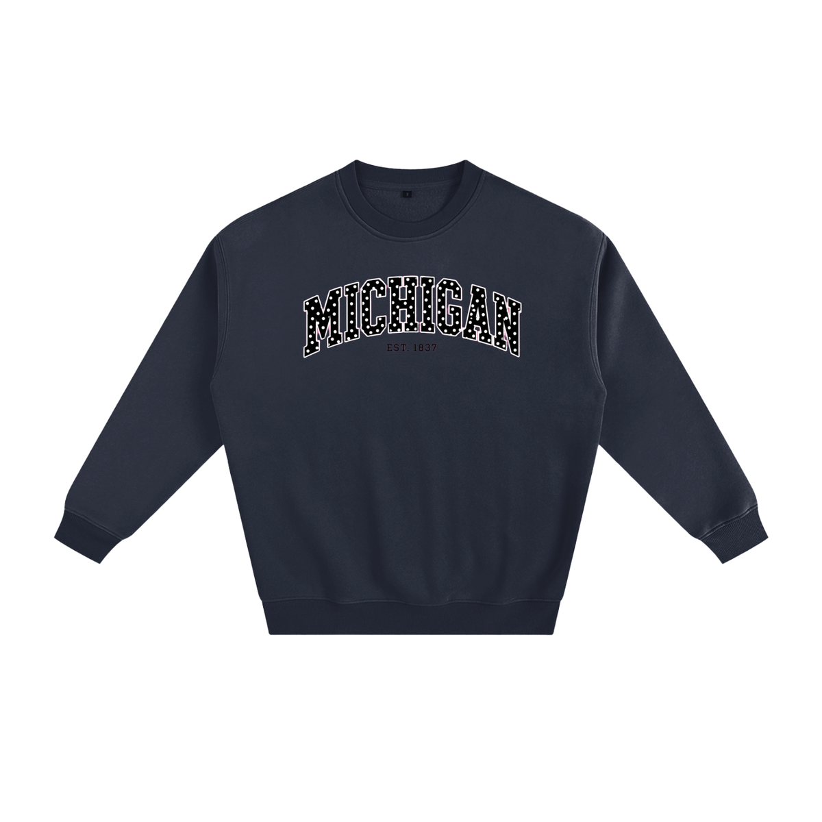 Nettys MI Black & White Fleeced Sweatshirt