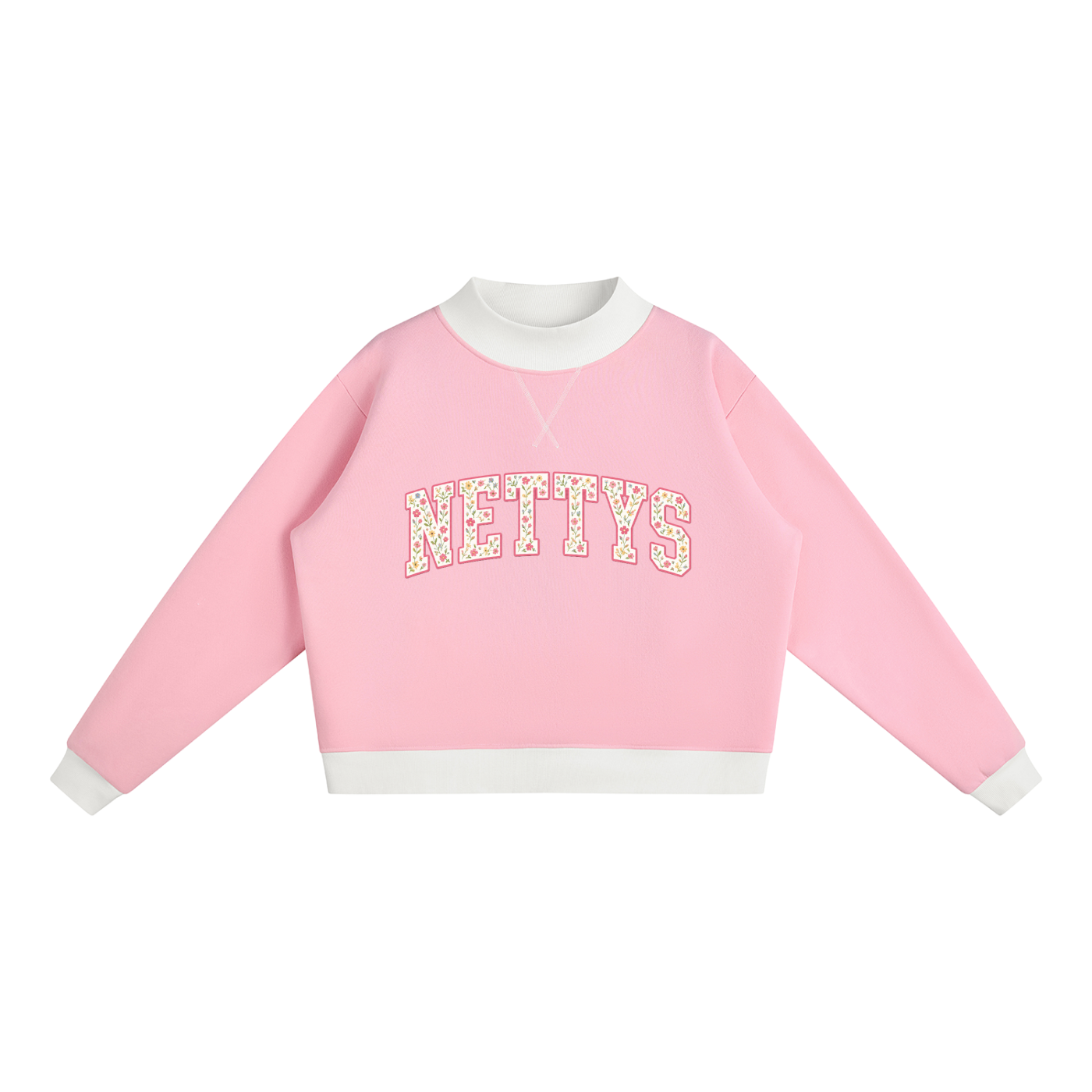 NETTYS Floral Mock-Neck