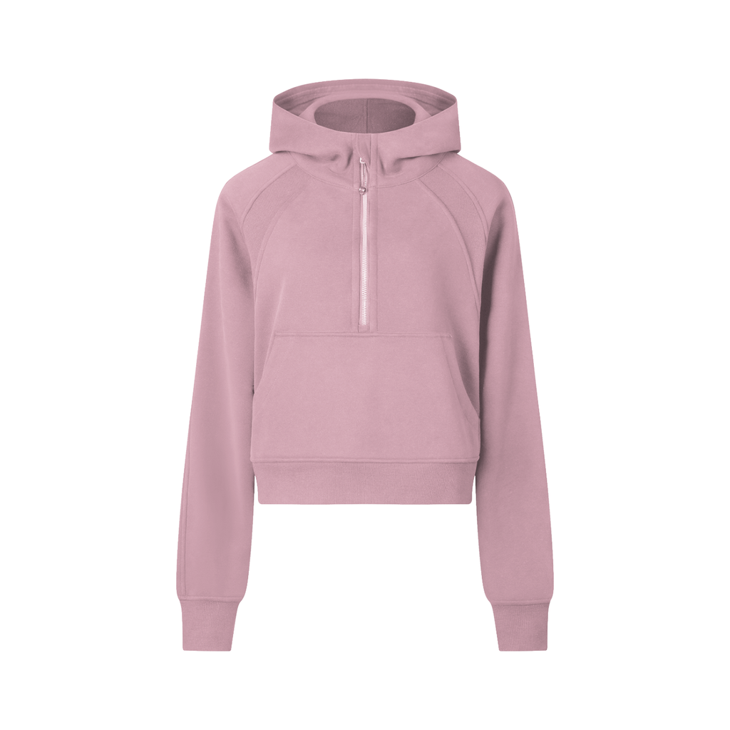 NETTYS Cropped Half-Zip Hoodie