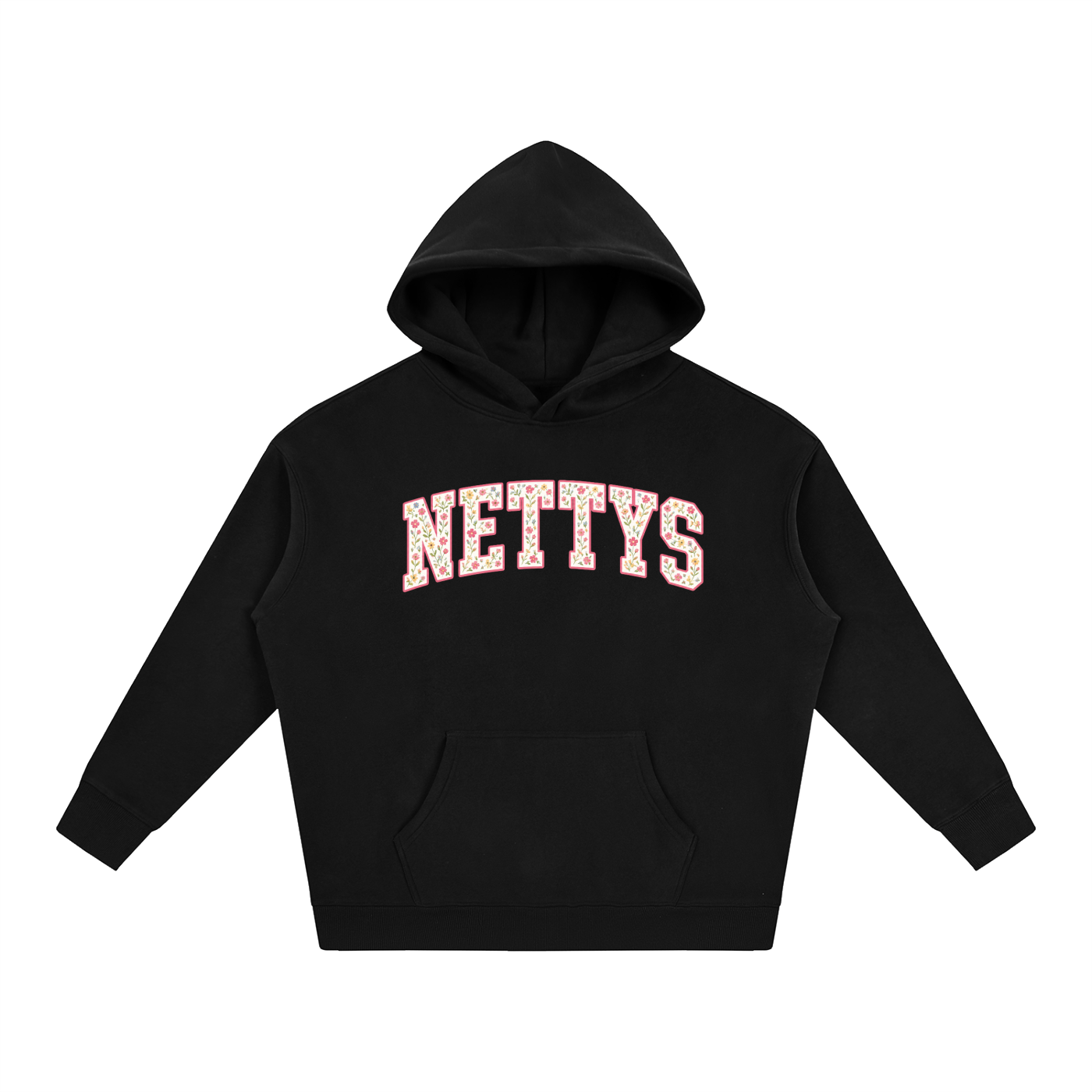 NETTYS Floral Oversize Fleeced Hoodie
