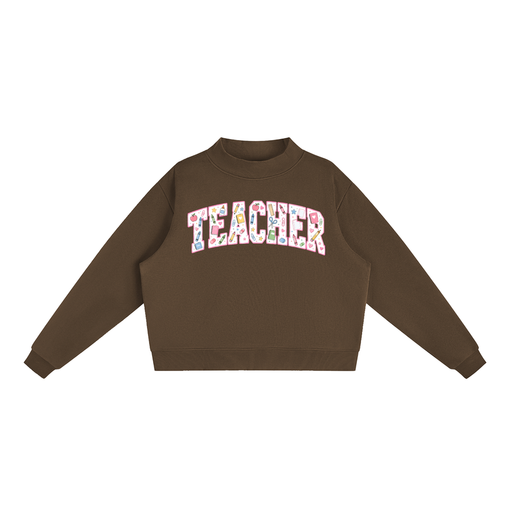 Nettys Teacher Fleece Mock-Neck