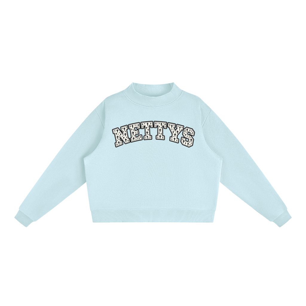 Nettys Cross Fleece Mock-Neck