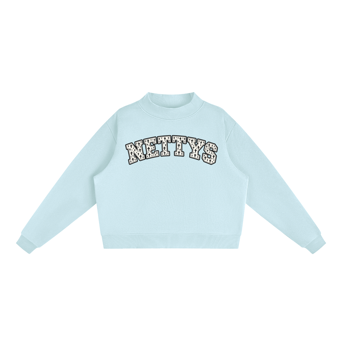 Nettys Cross Fleece Mock-Neck