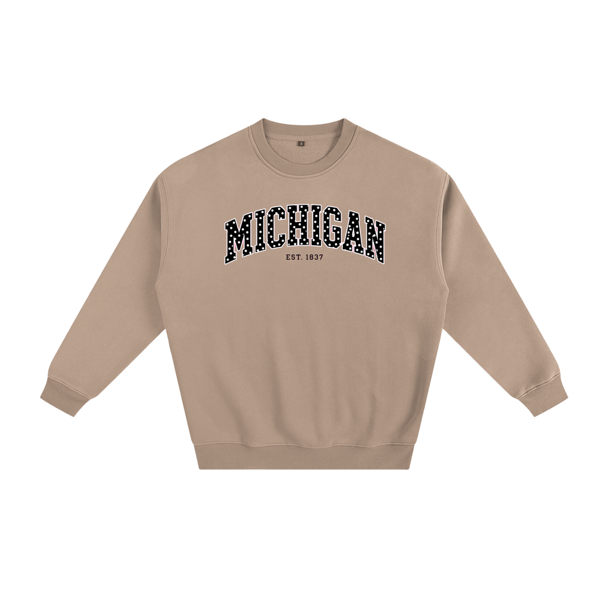 Nettys MI Black & White Fleeced Sweatshirt