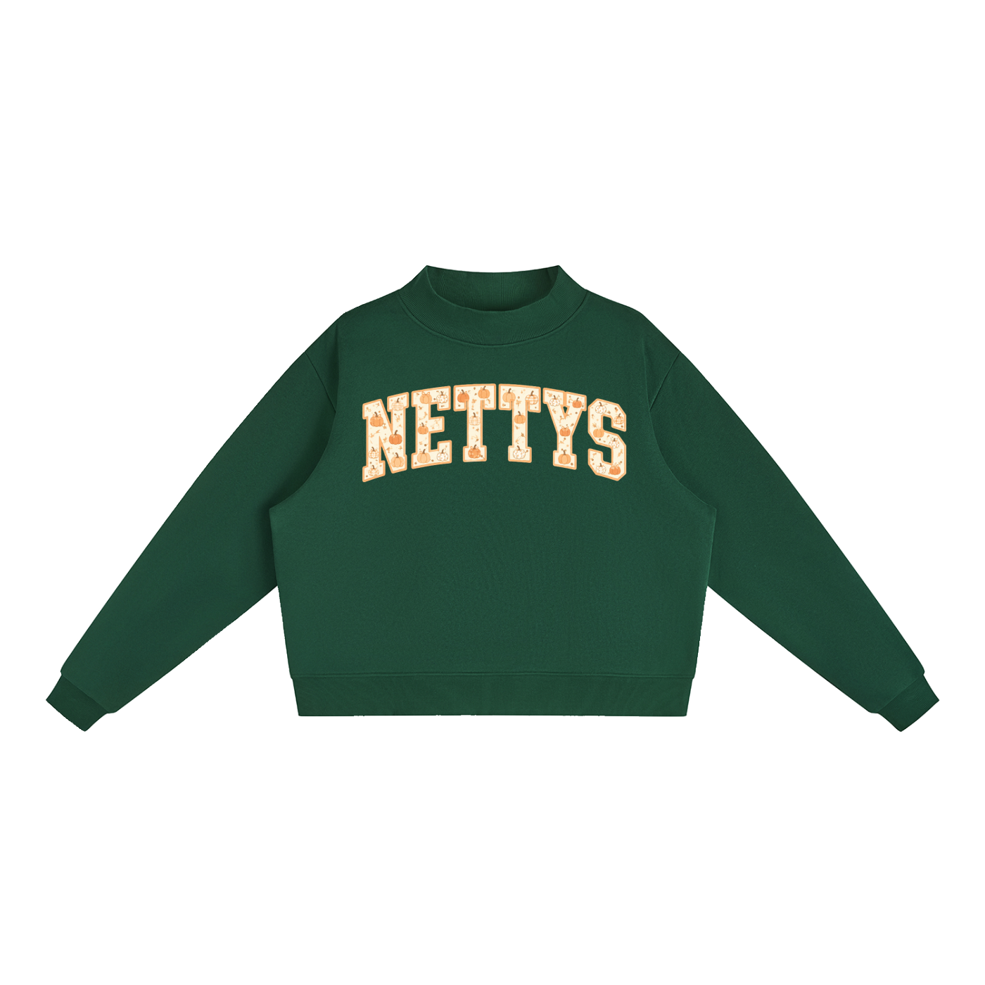 NETTYS Pumpkin Fleece Mock-Neck