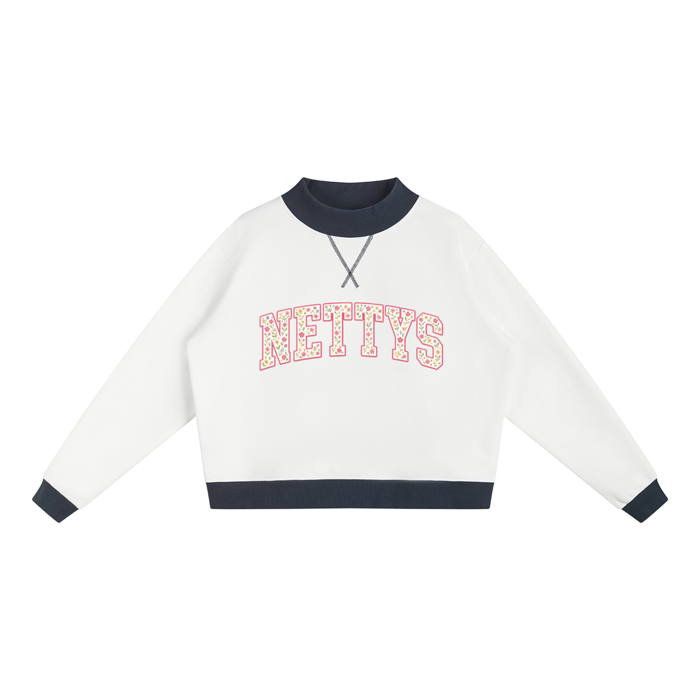 NETTYS Floral Mock-Neck