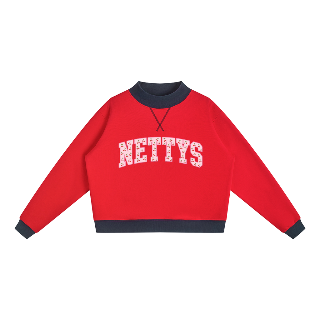 NETTYS Cherry Mock-Neck