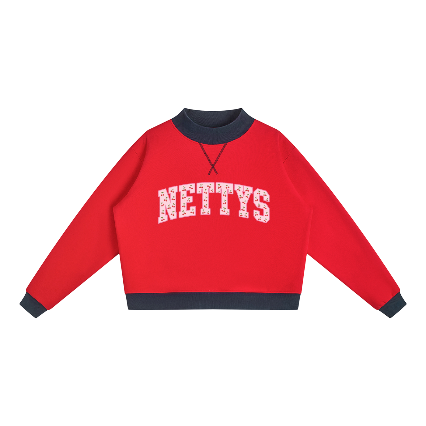 NETTYS Cherry Mock-Neck