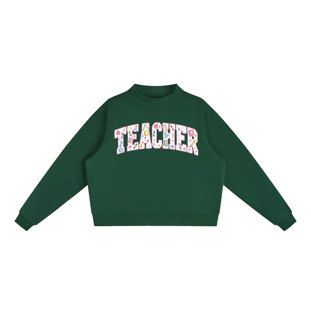 Nettys Teacher Fleece Mock-Neck
