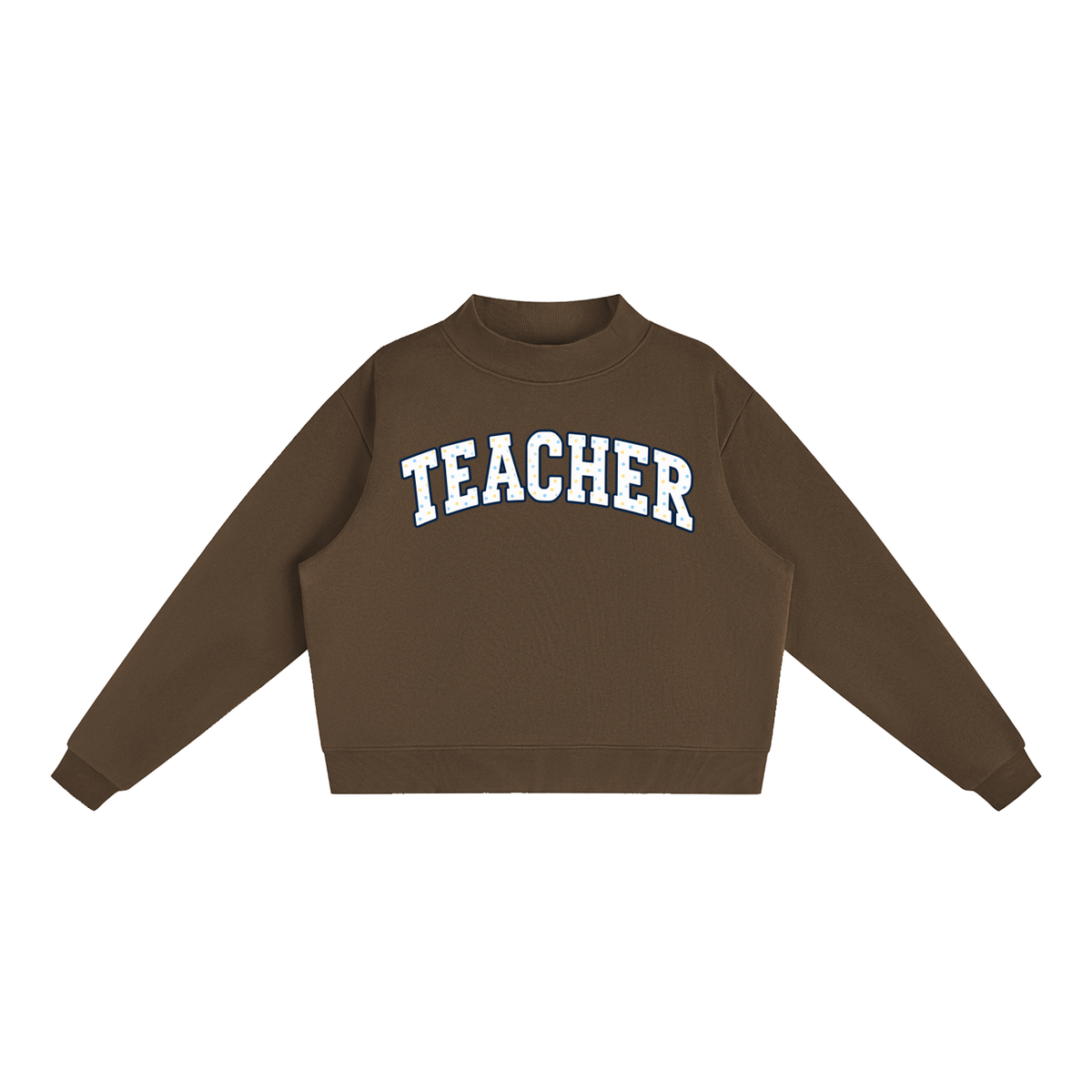 Nettys Teacher Polka Dot Fleece Mock-Neck