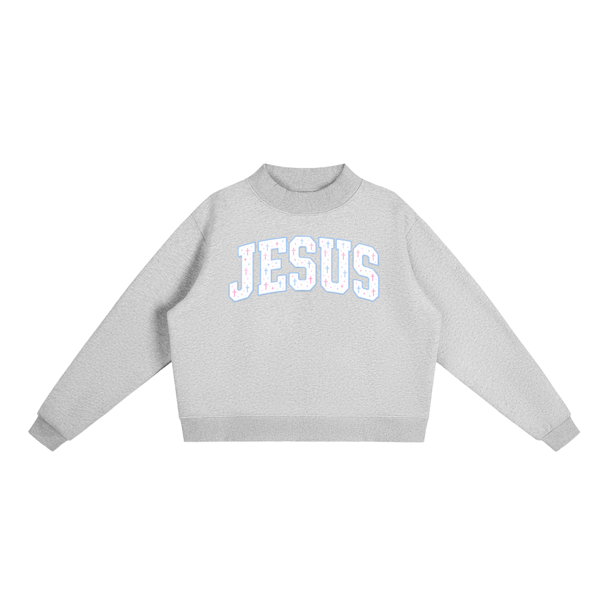 Nettys Jesus Fleece Mock-Neck