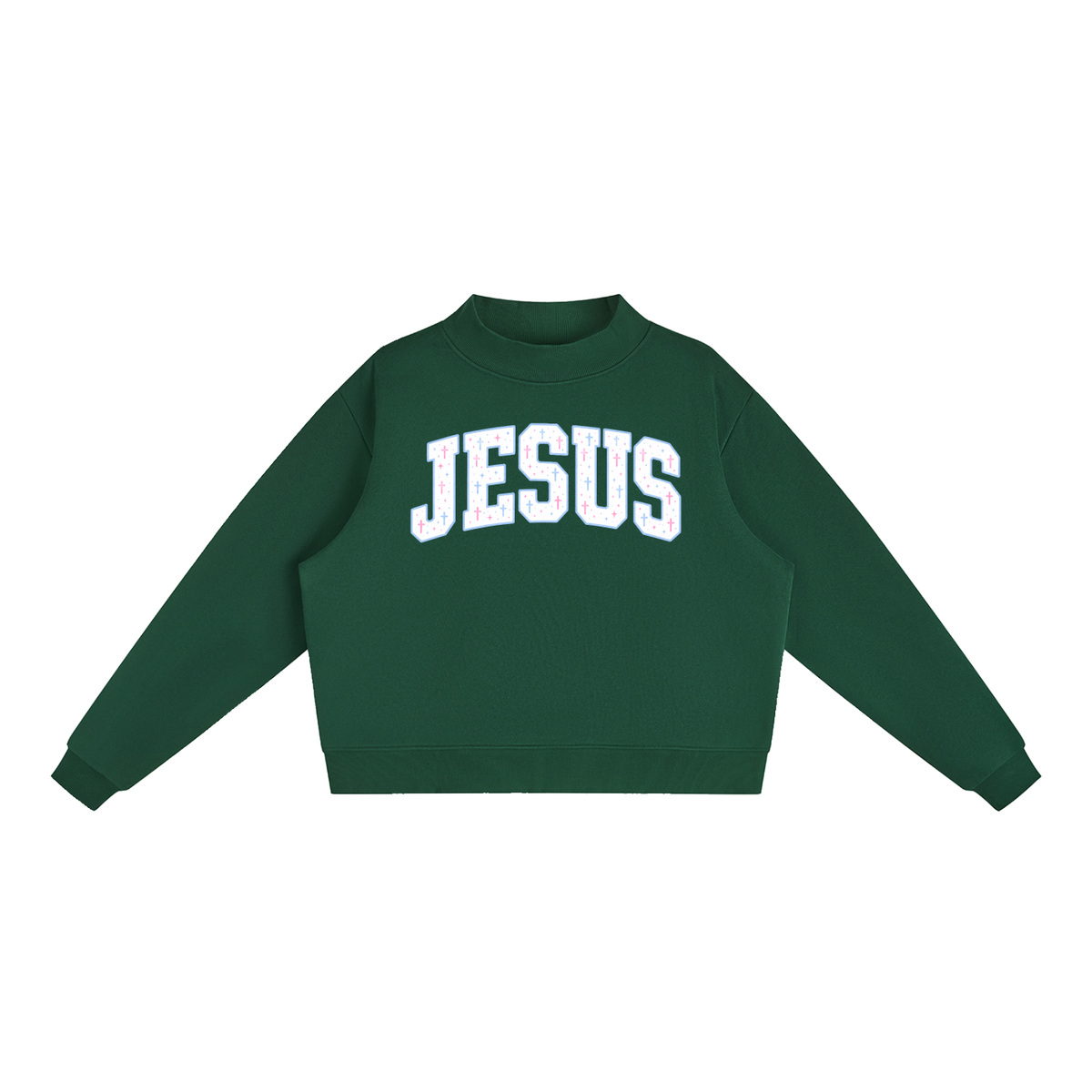 Nettys Jesus Fleece Mock-Neck