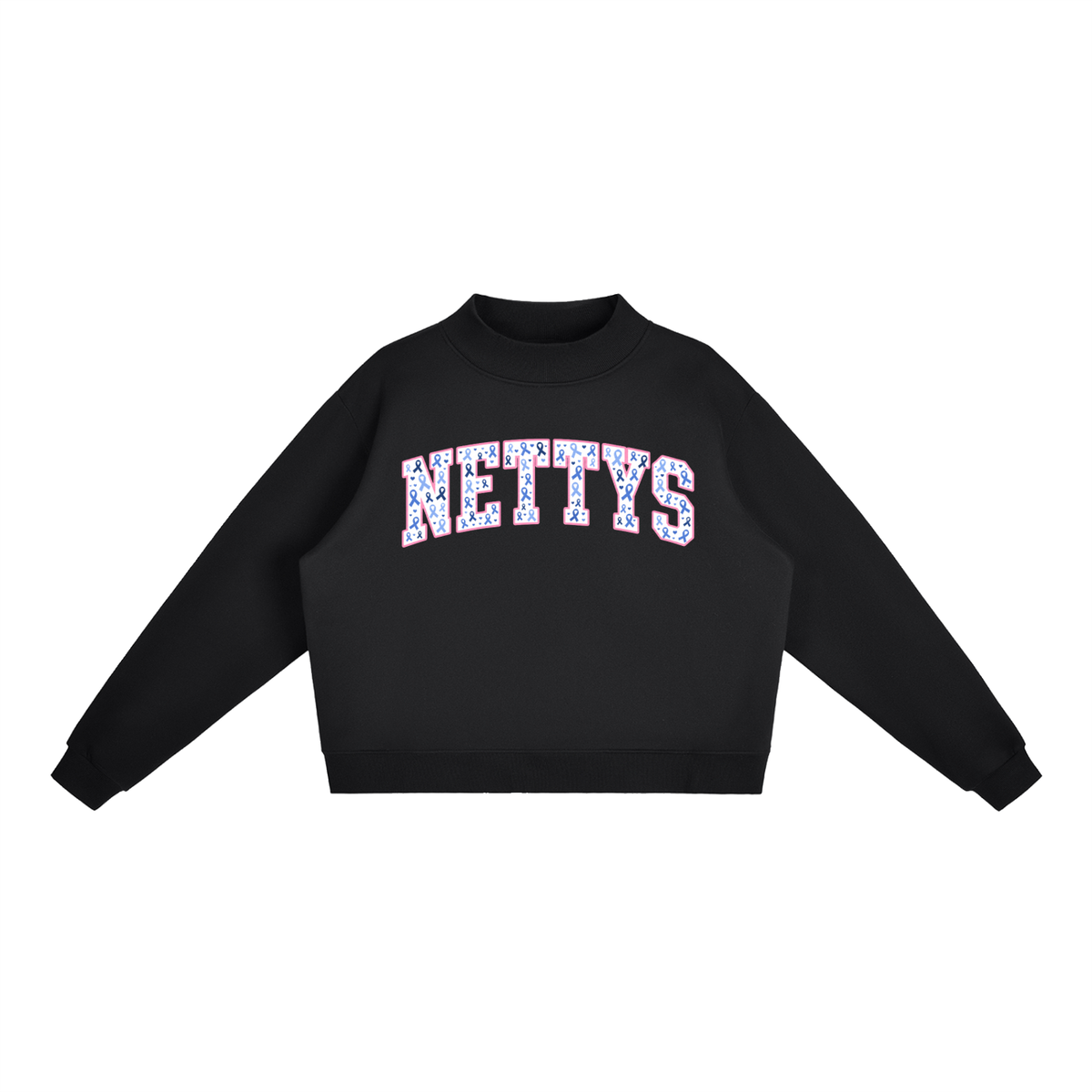 Nettys Cancer Fleece Mock-Neck