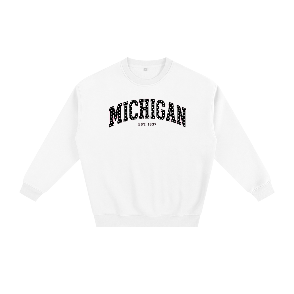 Nettys MI Black & White Fleeced Sweatshirt