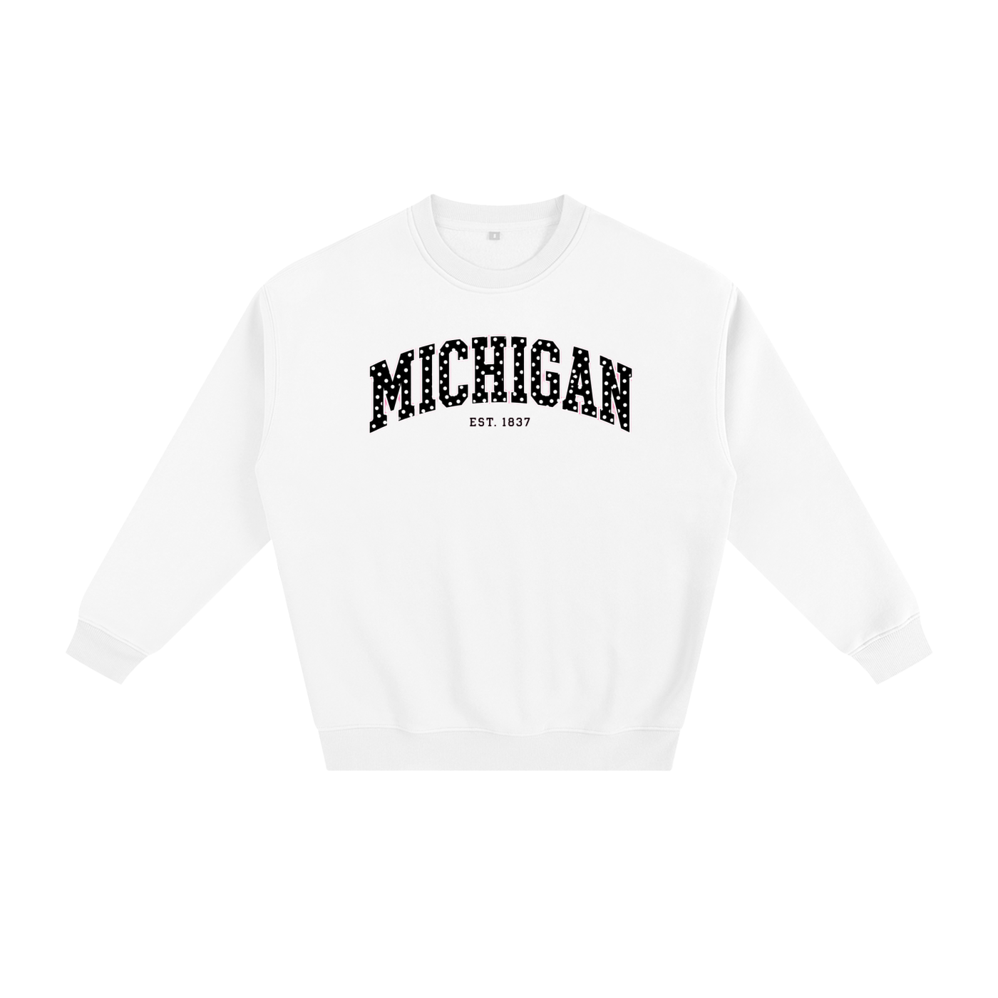 Nettys MI Black & White Fleeced Sweatshirt