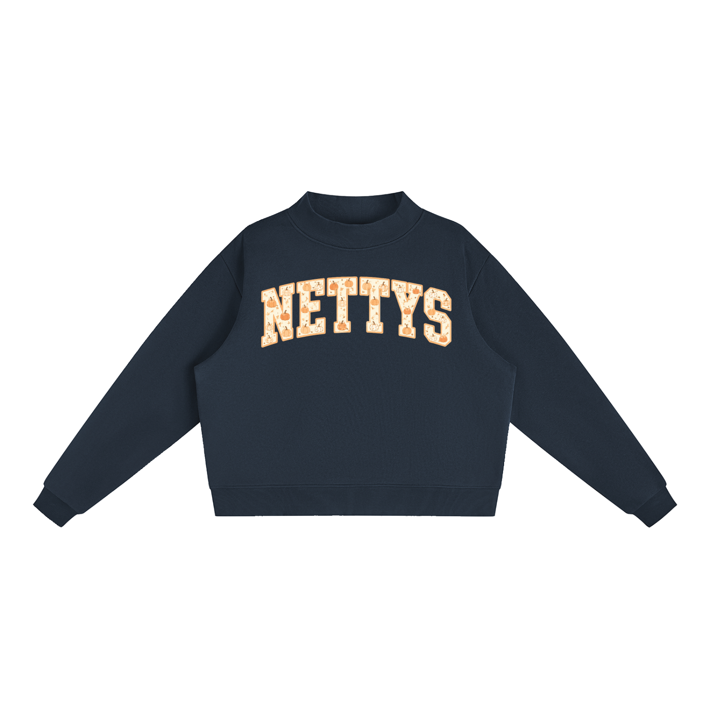 NETTYS Pumpkin Fleece Mock-Neck