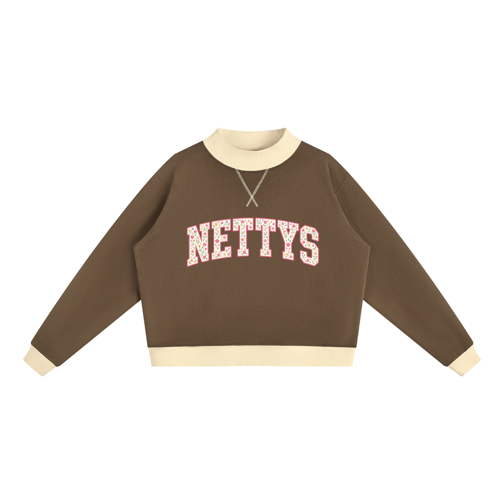 NETTYS Floral Mock-Neck