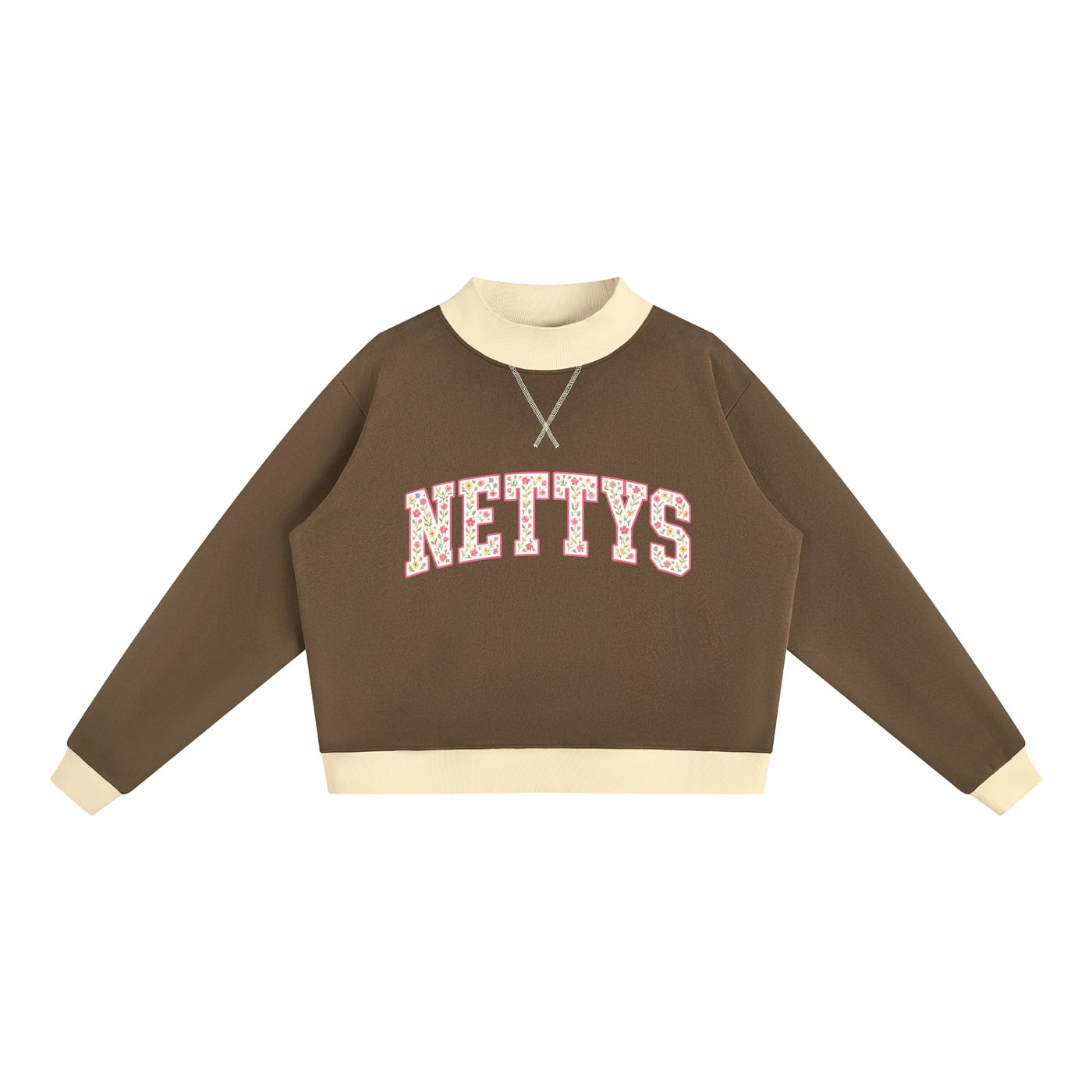 NETTYS Floral Mock-Neck