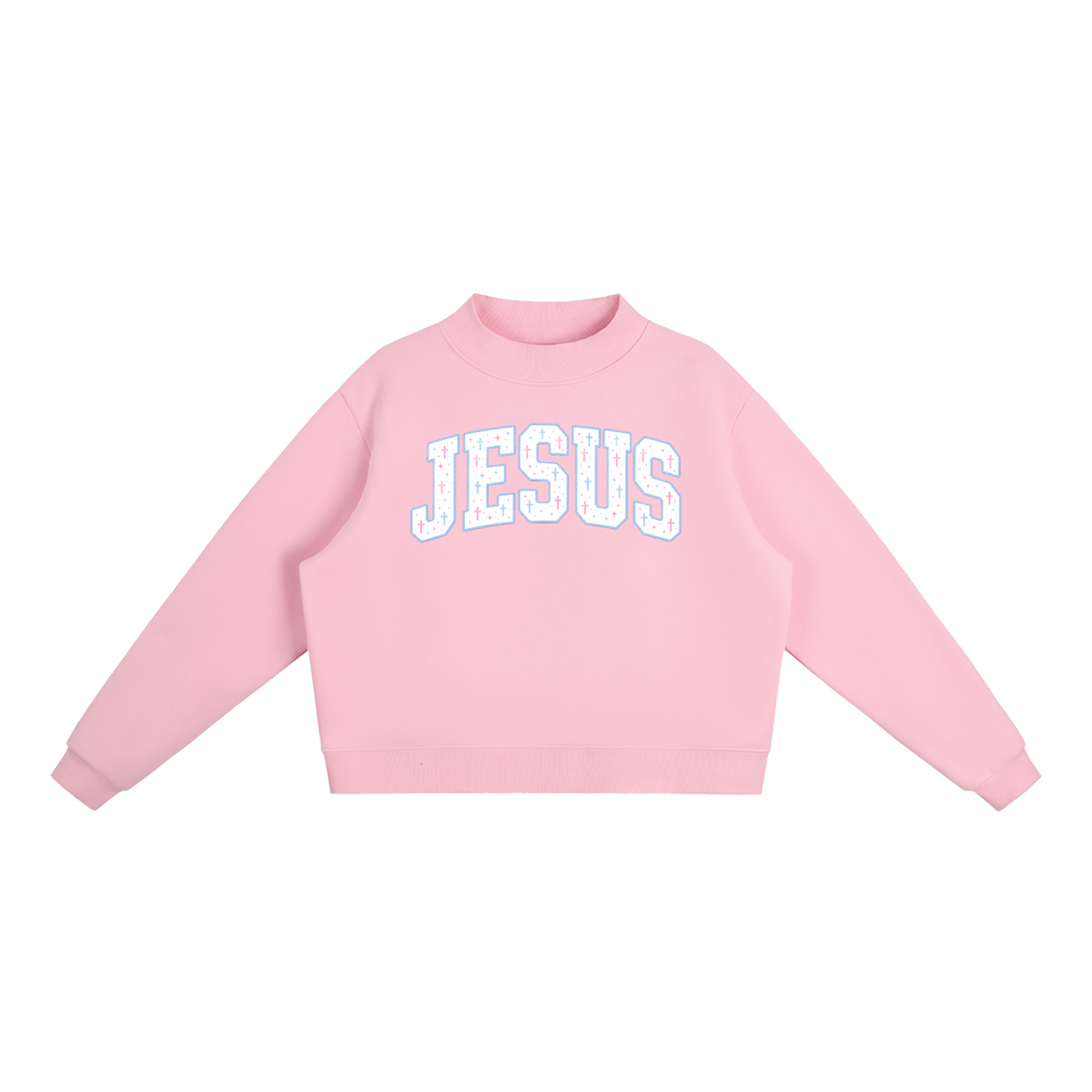 Nettys Jesus Fleece Mock-Neck