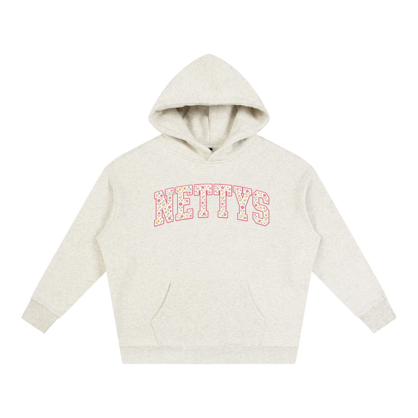 NETTYS Floral Oversize Fleeced Hoodie