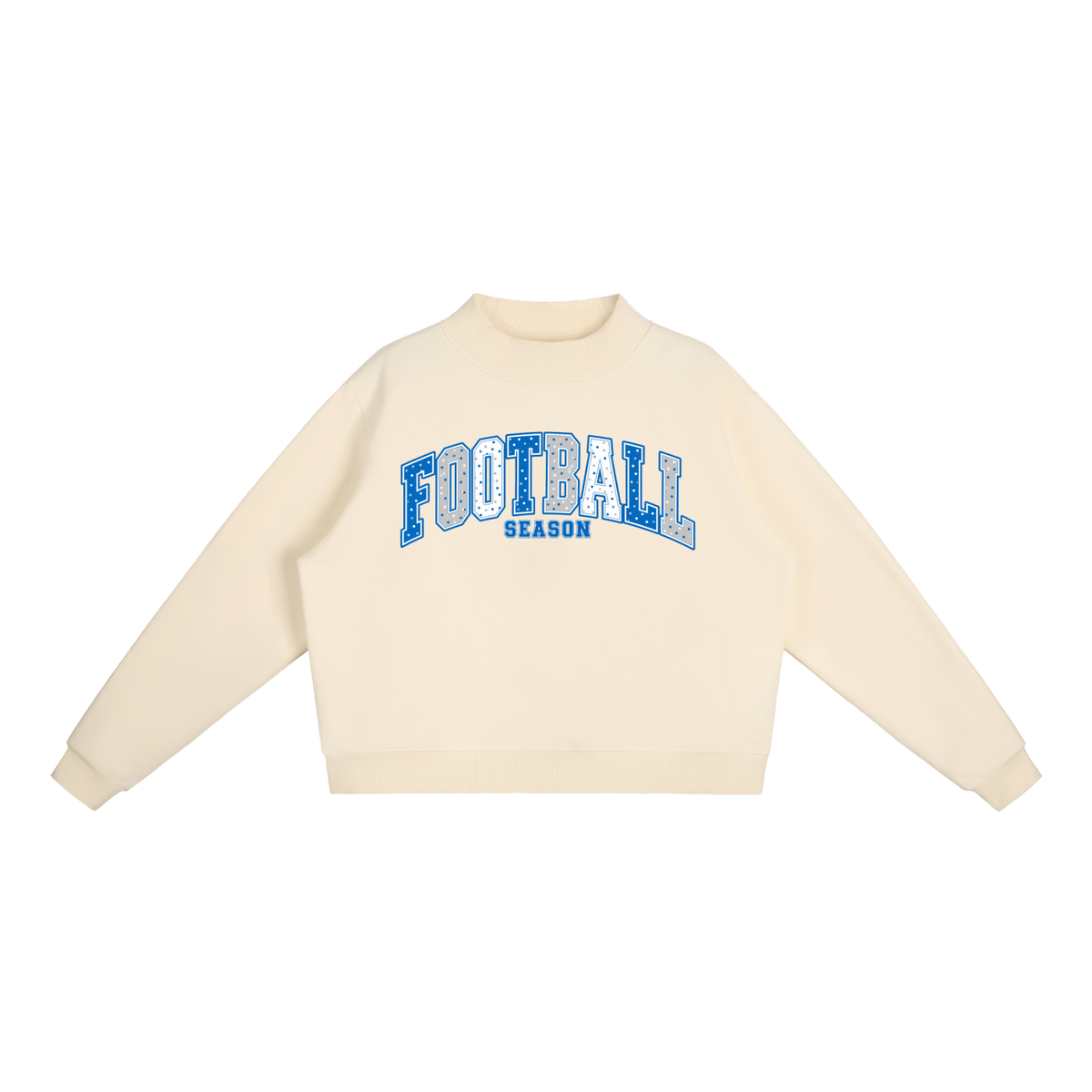 Nettys Football Fleece Mock-Neck