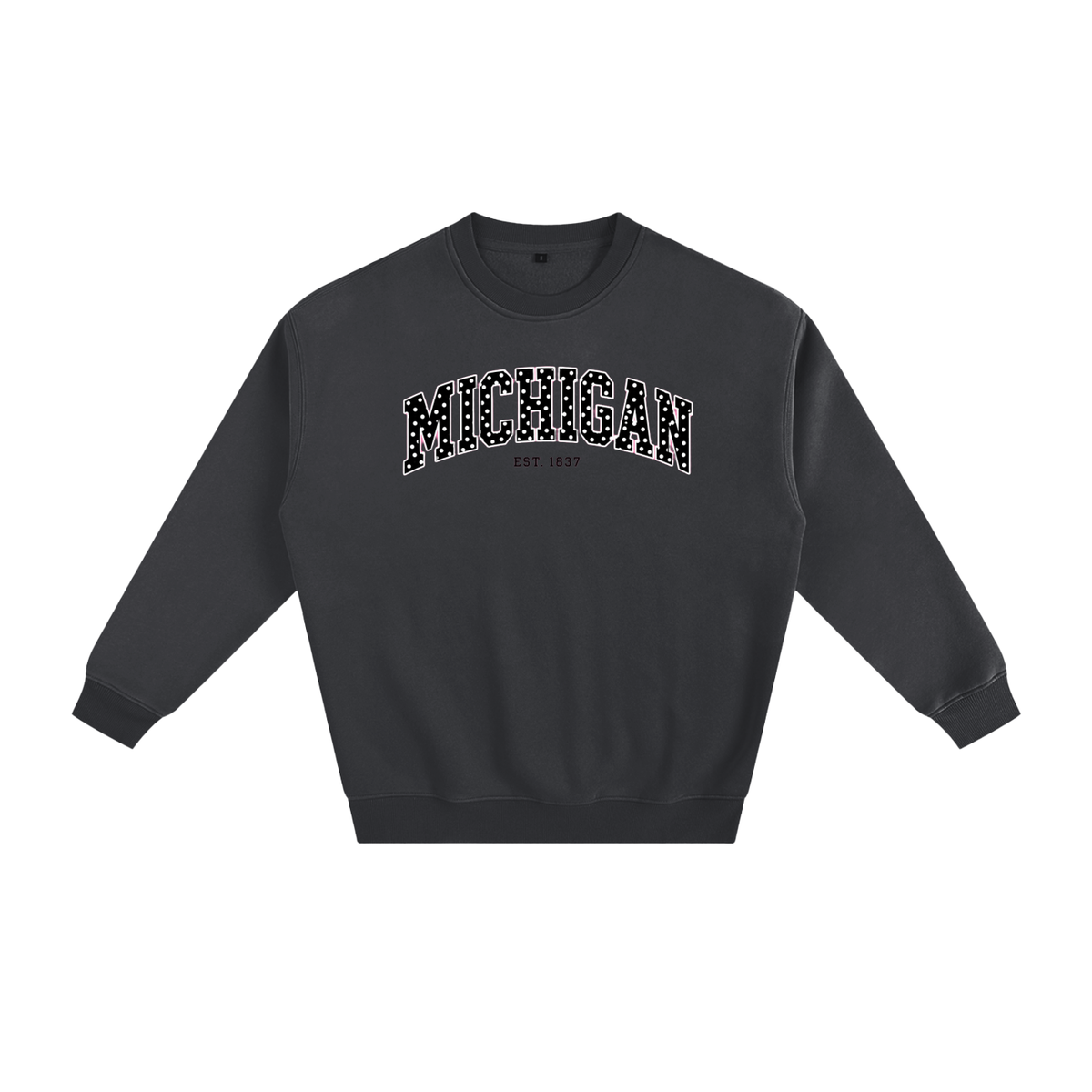 Nettys MI Black & White Fleeced Sweatshirt