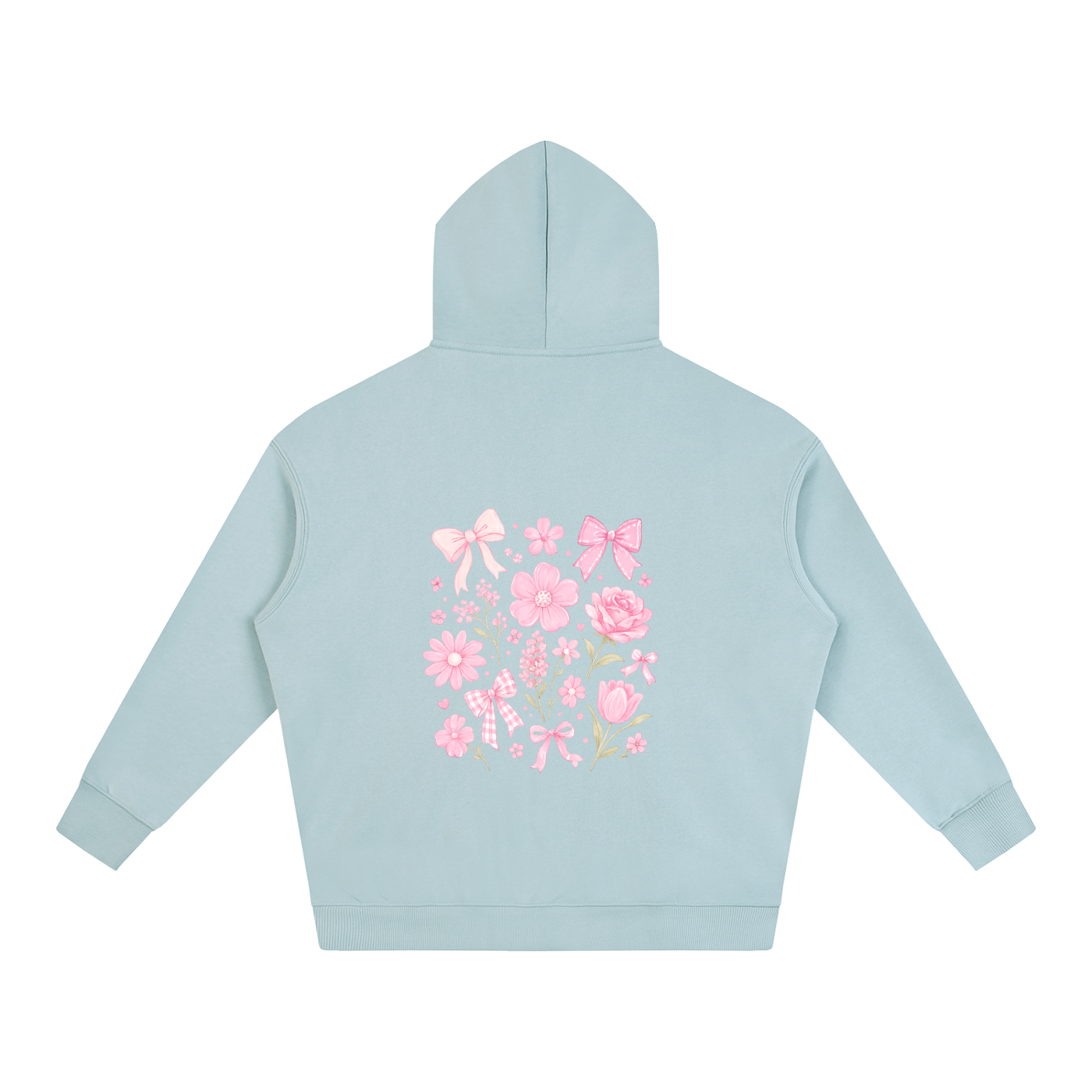 NETTYS Floral Oversize Fleeced Hoodie