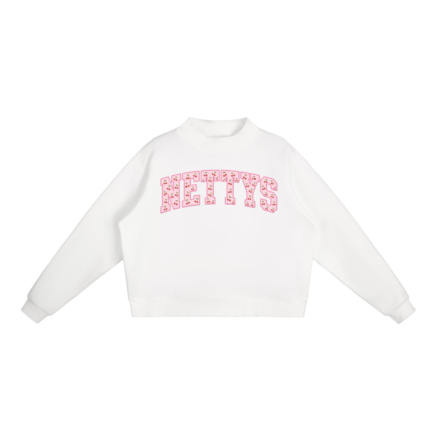 NETTYS Cherry Fleece Mock-Neck
