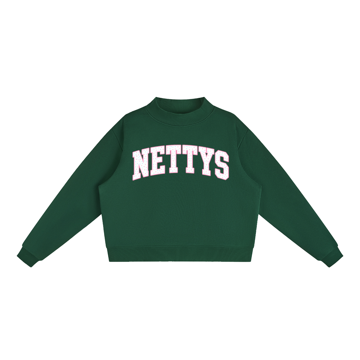 Nettys Polka Dot Fleece Mock-Neck