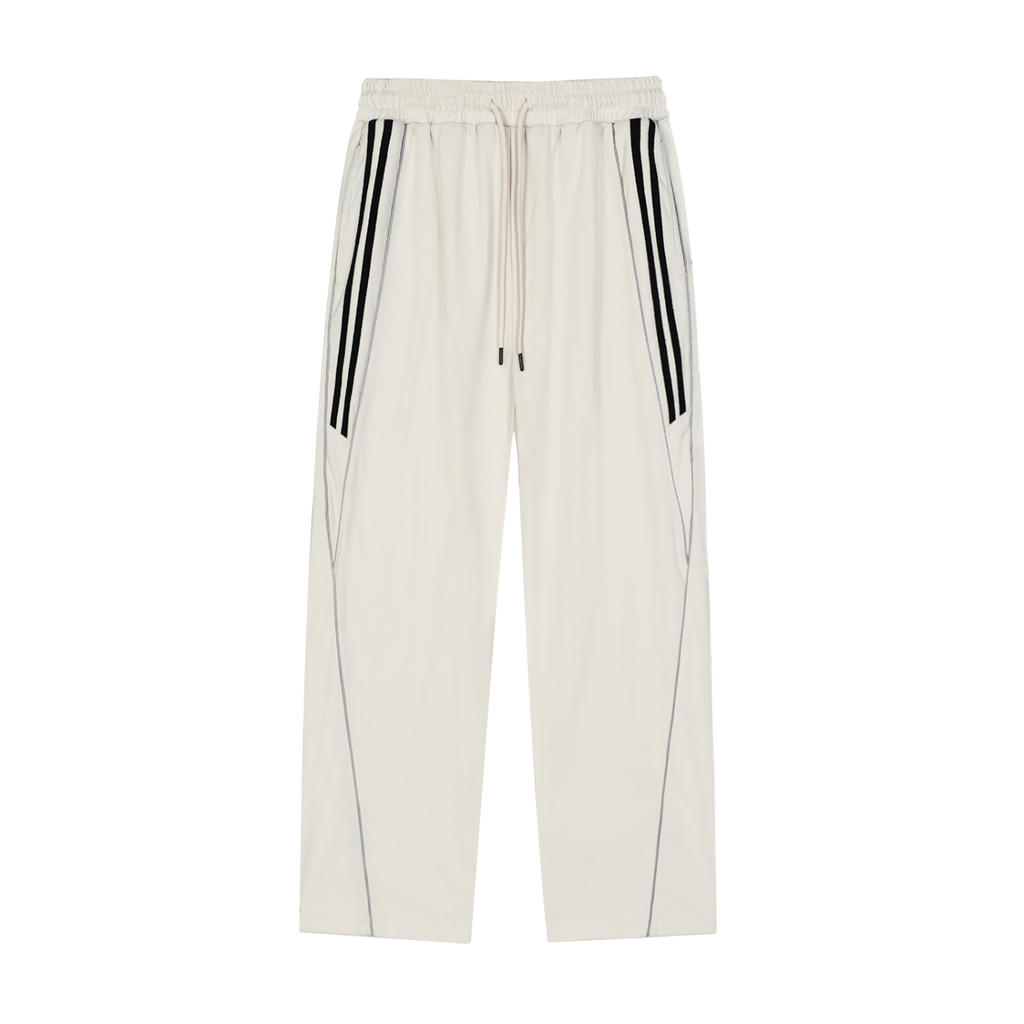 Nettys Reflection Striped Straight-Leg Sweatpants